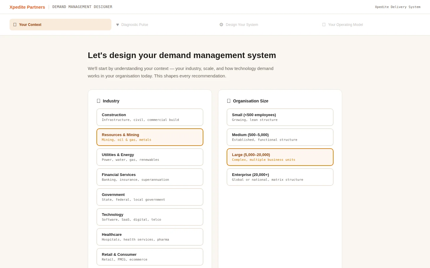 Demand Management Designer